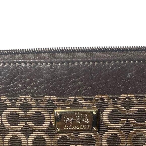 COACH - Dark Brown Crossbody Women's Shoulder Bag full zip adjustable strap - Picture 4 of 4